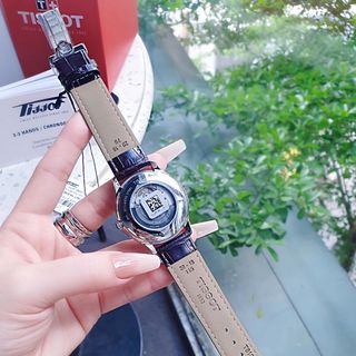 ĐỒNG HỒ NAM CƠ SIÊU CẤP NHƯ HÃG TISỚT DÂY DA KÍNH SAPHIRE LỘ MÁY MẶT TRẮNG VIỀN BẠC