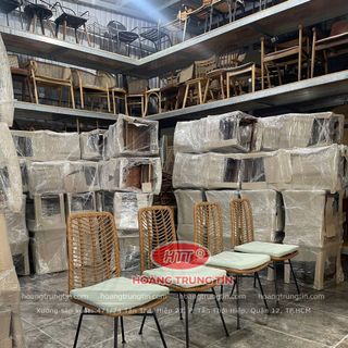 Ghế cafe nhựa giả mây cao cấp ngoài trời