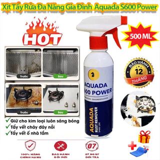 [ Tặng Khăn] Chai Xịt Tẩy Rửa Nhà Bếp, Gia Đình Aquada S600 Power 500ml - Tẩy Mọi Bề Mặt, Vật Dụng Nhà Bếp, Đồ Gia Dụng sale