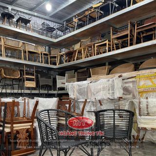 Ghế mây nhựa cafe màu đen ngoài trời