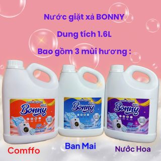 NƯỚC GIẶT XẢ ĐẬM ĐẶC BONNY 6 TRONG 1 HƯƠNG THƠM QUYẾN RŨ LOẠI CAN 1,6L (dùng thử) - THỜI TRANG HC