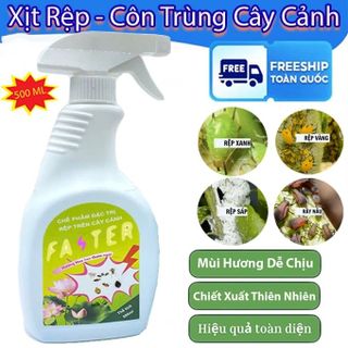 Chai Xịt Rệp Cho Cây Cảnh FASER 500ml Chiết Xuất Thảo Mộc Loại Bỏ Rệp Sáp, Rệp Xanh, Rệp Vàng Cho Cây An Toàn, Hiệu Quả xả
