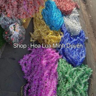 Sét 10 Dây Kim Tuyến Trang Trí,Dây Kim Tuyến Kép (2 lớp). Dây Dài 1m50 ,Loại To Đẹp Dùng Trang trí Phòng ,Sinh Nhật,lễ , Tết , Noel