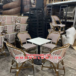 Ghế mây nhựa cafe cao cấp đặt hàng theo yêu cầu