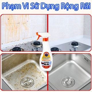 Xịt Tẩy Dầu Mỡ PULITO 625ml, Chai Vệ Sinh Đa Năng Đồ Dùng Nhà Bếp Lưới Lọc, Hút Mùi Mặt Bếp, Xoong Nồi Tặng Vòi Xịt Khăn sale