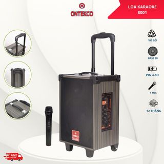 loa kéo karaoke ontekco 8001, kèm 1 micro , nghe nhạc hát karaoke cực hay