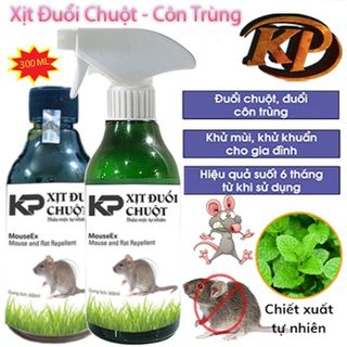 Chai Xịt Đuổi Chuột KP 300ML Công Nghệ Đức - Mùi Quế Nguồn Gốc Thảo Mộc, An toàn Xua Đuổi Chuột, Gián, Côn Trùng các loại