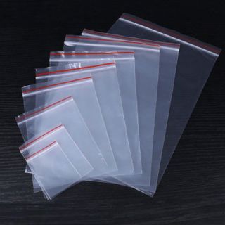 Túi Zipper Chỉ Đỏ Đủ Size (Có in ấn theo yêu cầu từ 10kg)