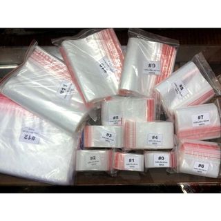 Túi Zipper Chỉ Đỏ Đủ Size (Có in ấn theo yêu cầu từ 10kg)