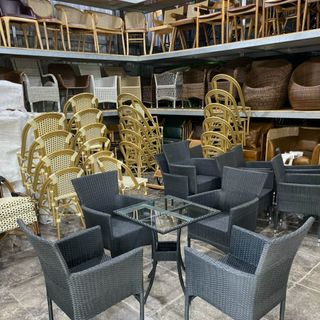 Ghế cafe mây nhựa thanh lý giá rẻ hàng mới