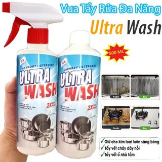 Xịt Tẩy Dầu Mỡ Nhà Bếp Ultra WASH 500ml Chính Hãng Công Nghệ ION Từ Trường Tẩy Cặn CANXI Vệ Sinh Sàn An Toàn