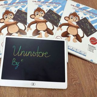 Bảng vẽ tự xóa điện tử 3D bảng viết vẽ thông minh màn hình LCD đa sắc đồ họa đẹp kèm bút dạy học 16 inch size 34x25 cm
