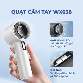 QUẠT TÍCH ĐIỆN MINI 100 CẤP ĐỘ GIÓ WX-638