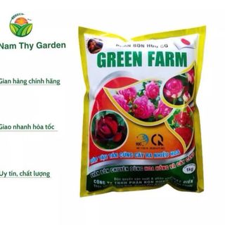 Phân Bón Hữu Cơ Hoa Hồng Phân Bón Hoa Hồng, Cây Cảnh GREEN FARM Gói 1kg - Key: Đất sạch, Phân Bón, Hữu Cơ, Xơ Dừa