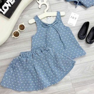 🌖🌖🌖 Chào buôn các Shop Set bộ váy Jean chân váy ly ( có quần trong)