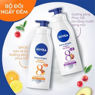 Sữa Dưỡng Thể NIVEA Extra Bright Body Lotion Hỗ Trợ Dưỡng Sáng, Căng Mịn 350ml