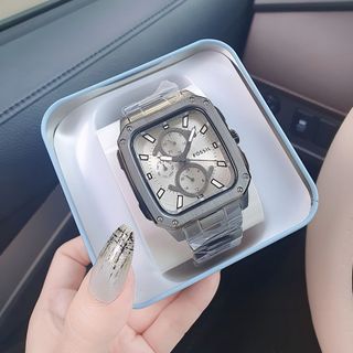 ĐỒNG HỒ NAM CAO CẤP PHOSSIL BQ2657 MẶT VUÔNG DÂY THÉP BẠC FULLBOX