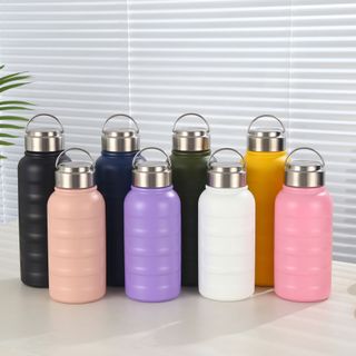 Bình nước giữ nhiệt inox  vân ngang 1000ml , giữ nóng giữ lạnh