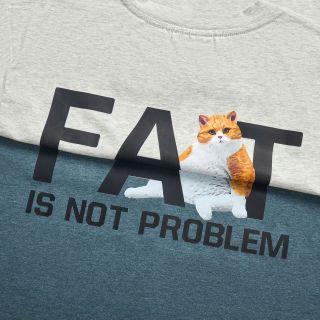 ÁO THUN CỔ TRÒN BIGSIZE UNU FAT IS NOT PROBLEM CHẤT COTTON MUỐI P294 - LADY'S PASSION