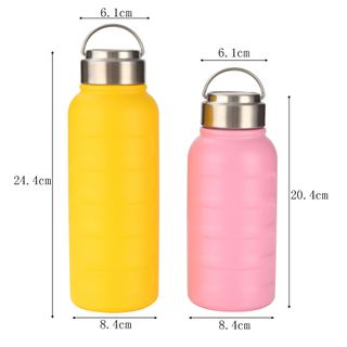 Bình nước giữ nhiệt inox  vân ngang 1000ml , giữ nóng giữ lạnh