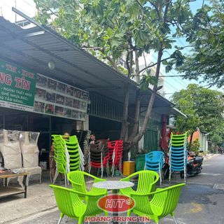 Ghế nhựa bành chân nhôm màu xanh lá