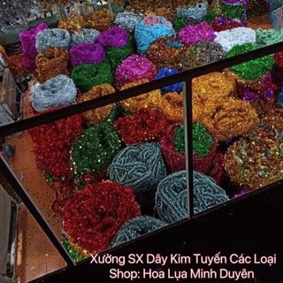 100 Dây Kim Tuyến Trang trí , Dây Kim Tuyến Kép (2 lớp). Dài 1,5m ,Hàng Đẹp ,Dầy Dặn , Trang Trí Tết , Noel, Sự Kiện