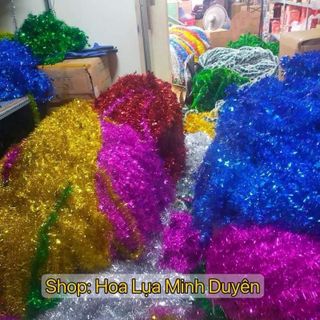 Dây Kim Tuyến Óng Ánh, Dây Kim Tuyến Đơn Dạng Trơn, Hình Xương Cá 5cm*1,4m. Dây Kim Tuyến Trang Trí Các Loại , Dây Kẽm Kim Tuyến