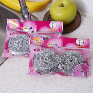 Set 2 Miếng Cọ Sắt Chà Xoong Nồi Bằng Thép Không Gỉ, Dụng Cụ Nhà Bếp Tiện Lợi - Set 2 miếng cọ sắt chà nồi giá sỉ