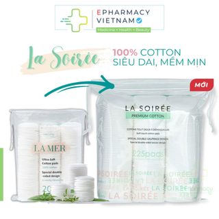 Bông Tẩy Trang LA SOIREE Cotton Tự Nhiên Siêu Dai & Mềm Mịn