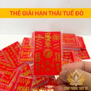 Sỉ Lá Thẻ Thái Tuế Giấy Đỏ Ép Nhựa Plastics Hóa Phạm Tháii Tuế 2025 Bình An May Mắn