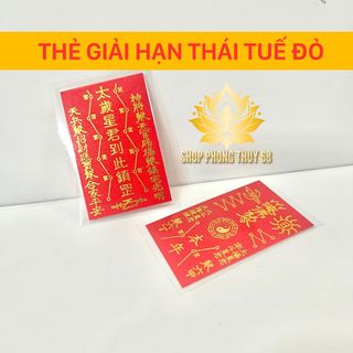 Sỉ Lá Thẻ Thái Tuế Giấy Đỏ Ép Nhựa Plastics Hóa Phạm Tháii Tuế 2025 Bình An May Mắn