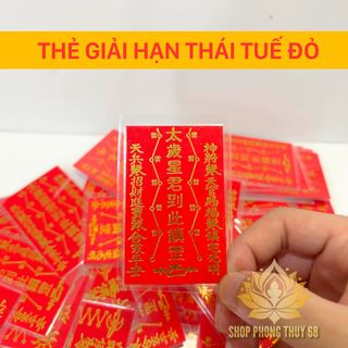 Sỉ Lá Thẻ Thái Tuế Giấy Đỏ Ép Nhựa Plastics Hóa Phạm Tháii Tuế 2025 Bình An May Mắn