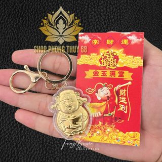 Sỉ Móc Khóa Ông Thần Tài Mạ Vàng 24K - Thiết Kế Cao Cấp, Phong Thủy Mang Lại May Mắn & Tài Lộc