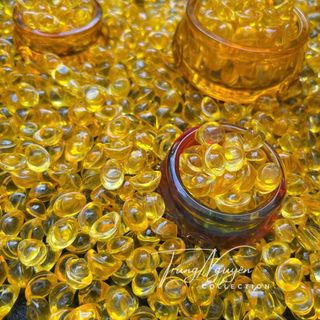 Sỉ  Thỏi Vàng Thủy Tinh Pha Lê Kim Nguyên Bảo Long Lanh Cực đẹp , Kích thước 14mm