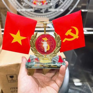 Bộ Cờ Đảng Và Cờ Tổ Quốc Trang Trí Xe Ô Tô, Văn Phòng Bàn Làm Việc