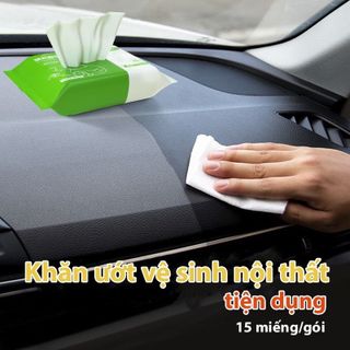 Khăn Ướt Lau Nội Thất Ô Tô Làm Sạch & Bảo Vệ, Bảo Dưỡng Và Làm Bóng Nội Thất Ô Tô, Vệ Sinh Đồ Da, Giày,Túi Túi, Áo Da