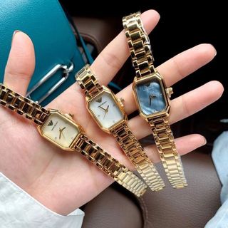 ĐỒNG HỒ NỮ THỜI TRANG ARMANHI DÂY XI MẶT CHỮ NHẬT NHỎ
