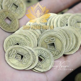 Sỉ  Đồng Tiền Xu Ngũ Đế, Âm Dương, Gieo Quẻ, phong thuỷ, bỏ móng nhà...Chất Liệu Hợp Kim Đồng Thau