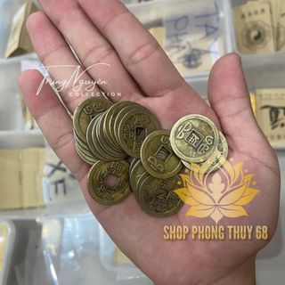 Sỉ  Đồng Tiền Xu Ngũ Đế, Âm Dương, Gieo Quẻ, phong thuỷ, bỏ móng nhà...Chất Liệu Hợp Kim Đồng Thau