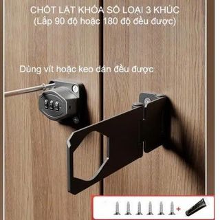 CHỐT CỬA LẬT KHOÁ SỐ GÓC 90 ĐỘ
