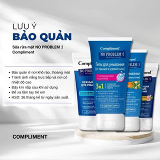 Gel Rửa Mặt Compliment No Problem - Làm Sạch Sâu, Giảm Kiềm Dầu 200ml