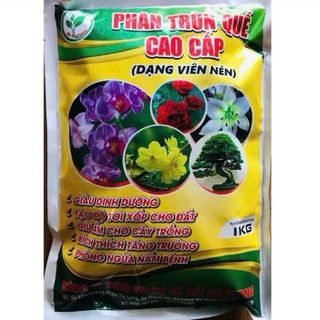 Phân Bón Trùn Quế Viên Nén HPD Cao Cấp Phân Bón Hữu Cơ Chuyên Cho Lan Và Cây Kiểng Gói 1kg