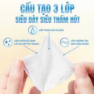 Bông Tẩy Trang 222 Miếng Lameila Cotton Pads FM 3 Lớp