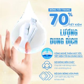Bông Tẩy Trang 222 Miếng Lameila Cotton Pads FM 3 Lớp