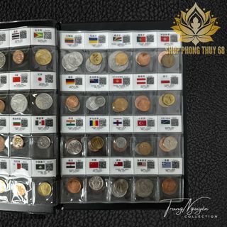 Bộ 60 Xu 60 Quốc Gia Khác Nhau Được lên Album giá sỉ