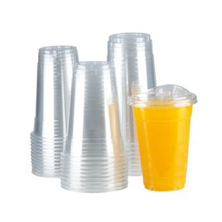 Lốc 50 cốc nhựa 360ml  dùng 1 lần trong suốt chịu nhiệt nóng lạnh đựng trà sữa,...