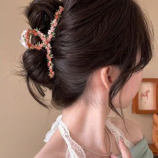 GẤP TÓC CHÉO THÊU HOA 13CM