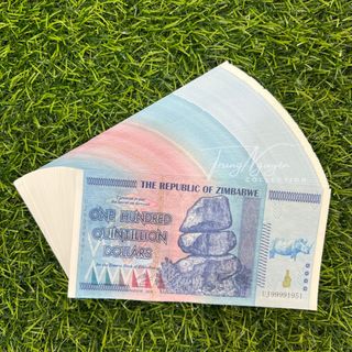 Sỉ Tiền Lưu Niệm Zimbabwe 100 Tỷ Tỷ Con Tê Giác Lì Xì Tết , Qùa Tặng