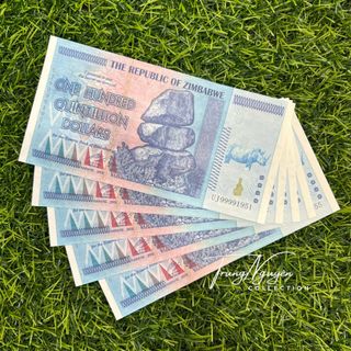 Sỉ Tiền Lưu Niệm Zimbabwe 100 Tỷ Tỷ Con Tê Giác Lì Xì Tết , Qùa Tặng