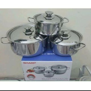 Bộ 3 Nồi inox Sharp Làm Quà Tặng
